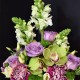 Aranjament floral trandafiri, orhidee, garoafe