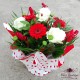 Aranjament floral Red & White AF016