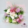 Buchet cu trandafiri si orhidee cymbidium